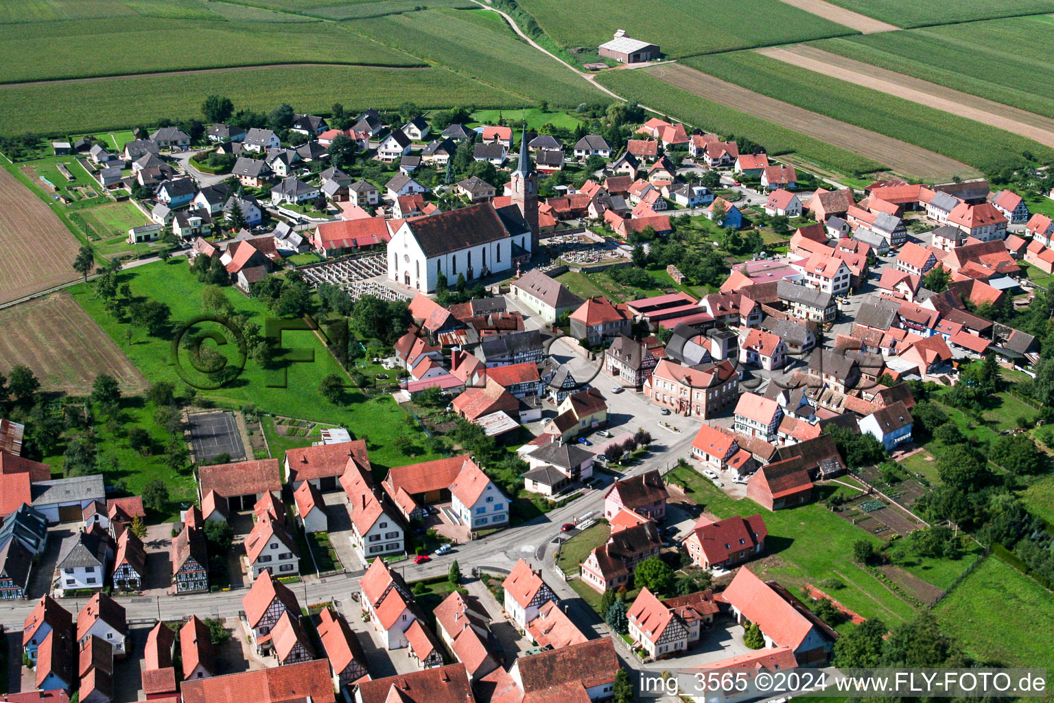 Schleithal dans le département Bas Rhin, France vue d'en haut