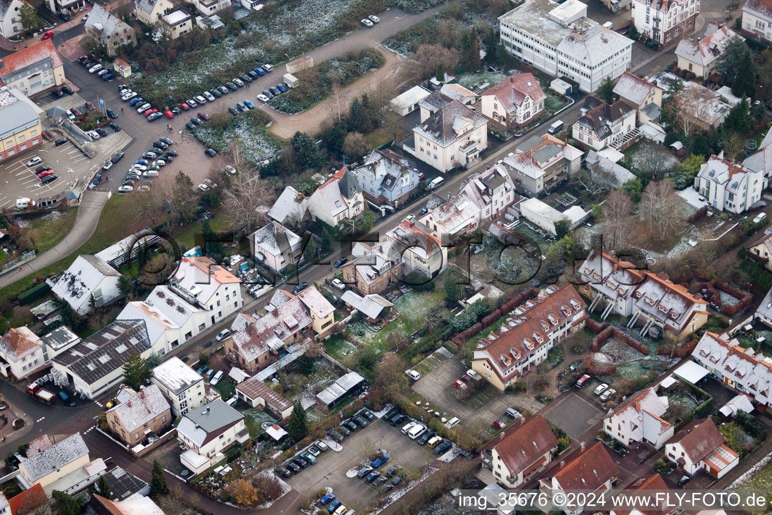 Bismarckstr à Kandel dans le département Rhénanie-Palatinat, Allemagne depuis l'avion