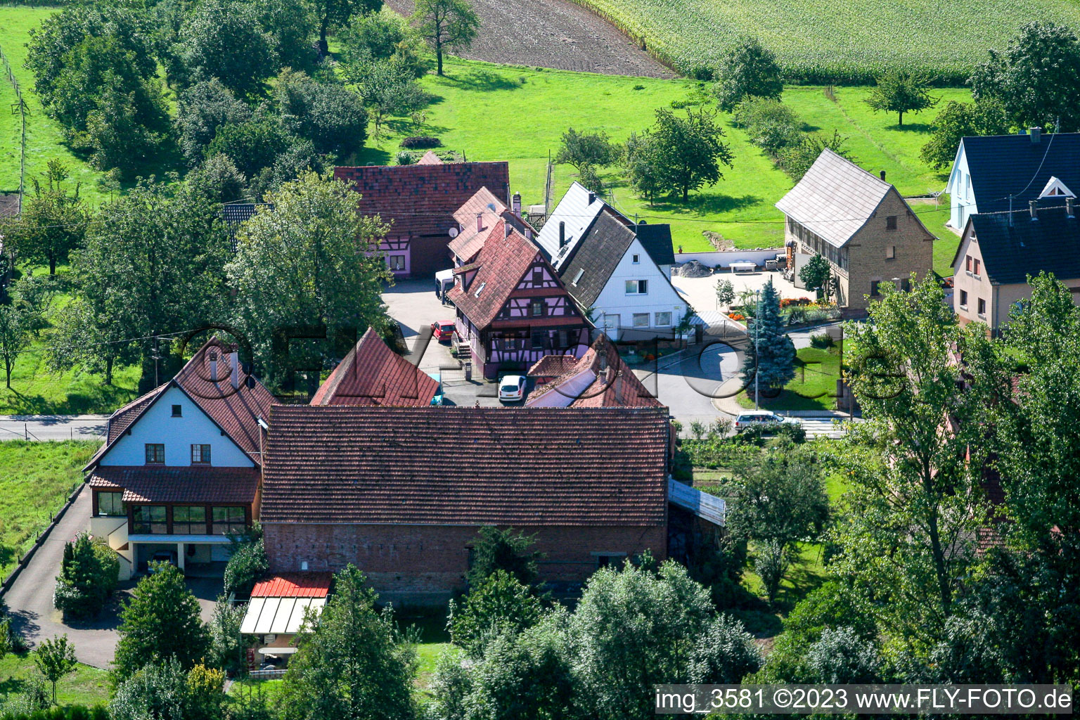 Image drone de Niederlauterbach dans le département Bas Rhin, France