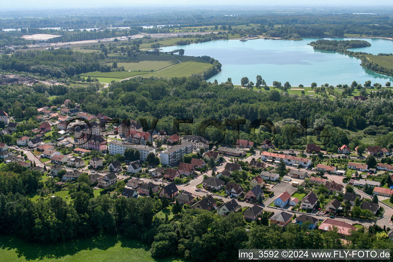 Lauterbourg dans le département Bas Rhin, France hors des airs