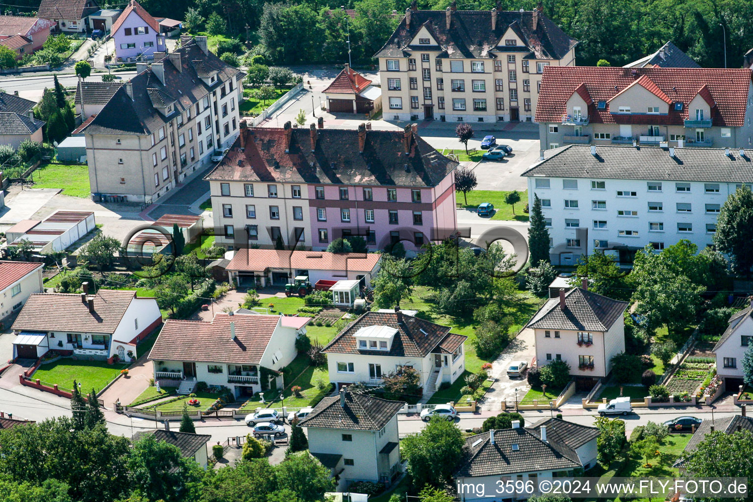 Lauterbourg dans le département Bas Rhin, France vue du ciel