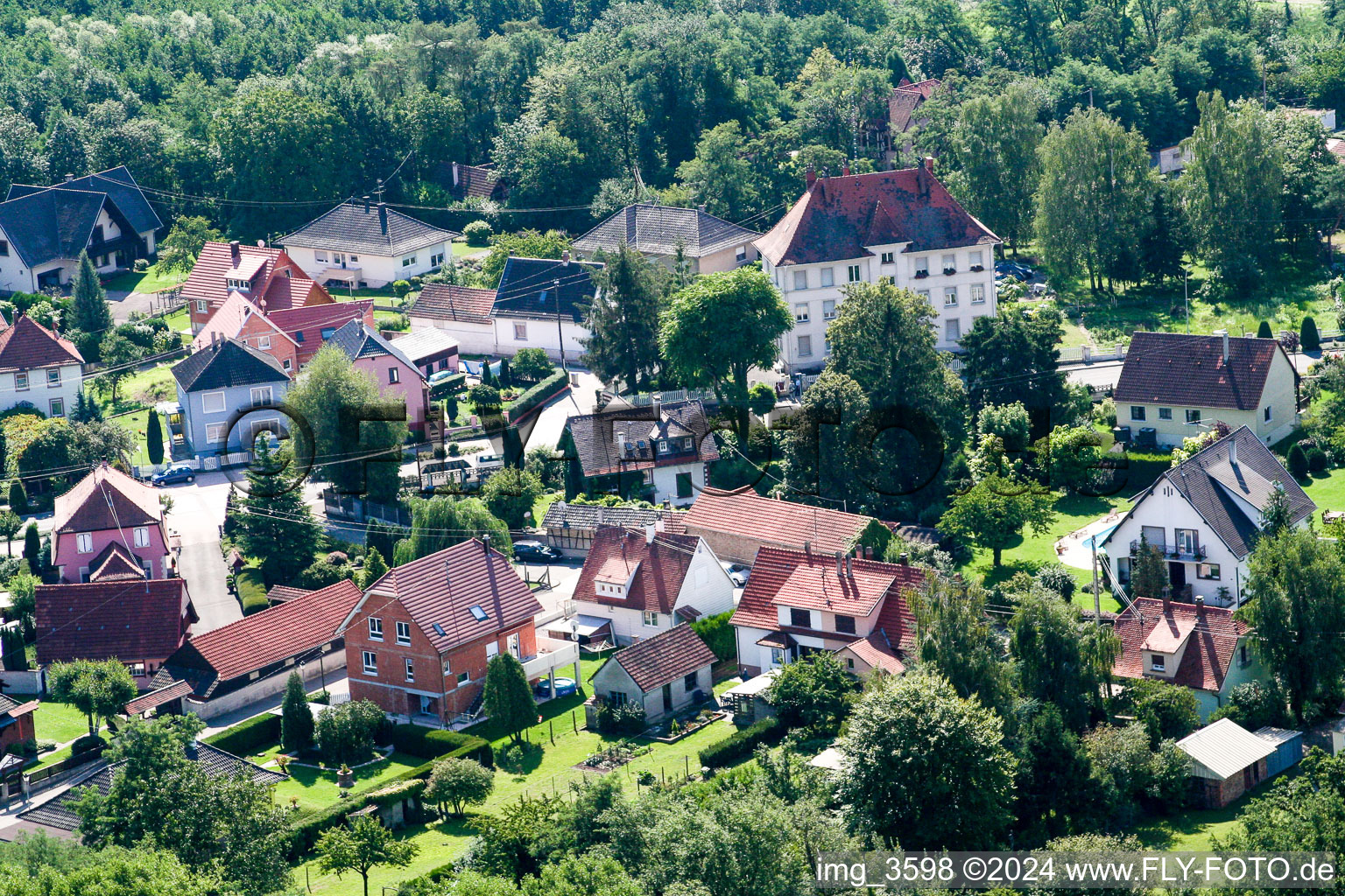 Image drone de Lauterbourg dans le département Bas Rhin, France