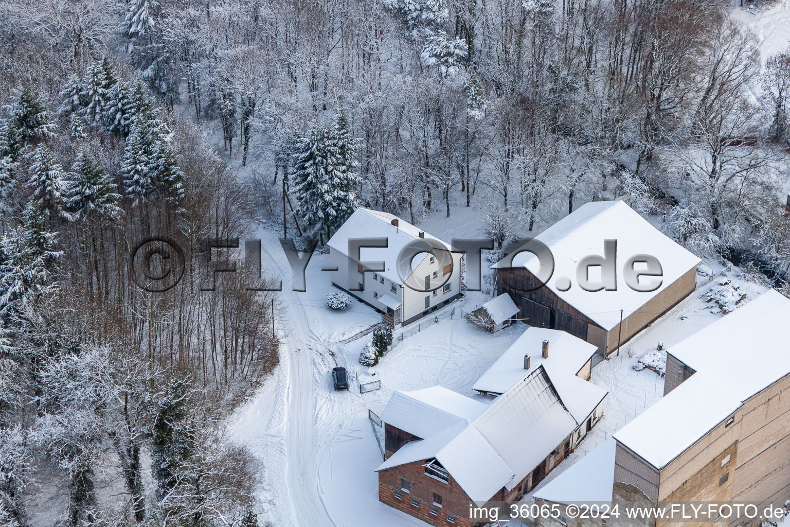 Photographie aérienne de Moulin dur à Kandel dans le département Rhénanie-Palatinat, Allemagne