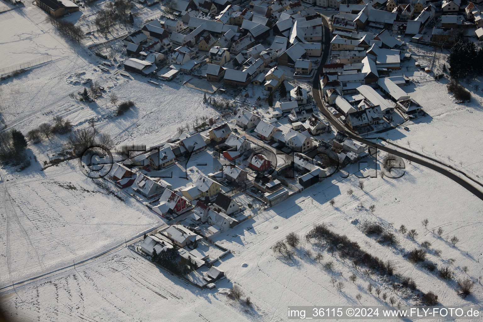 Vue aérienne de Quartier Büchelberg in Wörth am Rhein dans le département Rhénanie-Palatinat, Allemagne