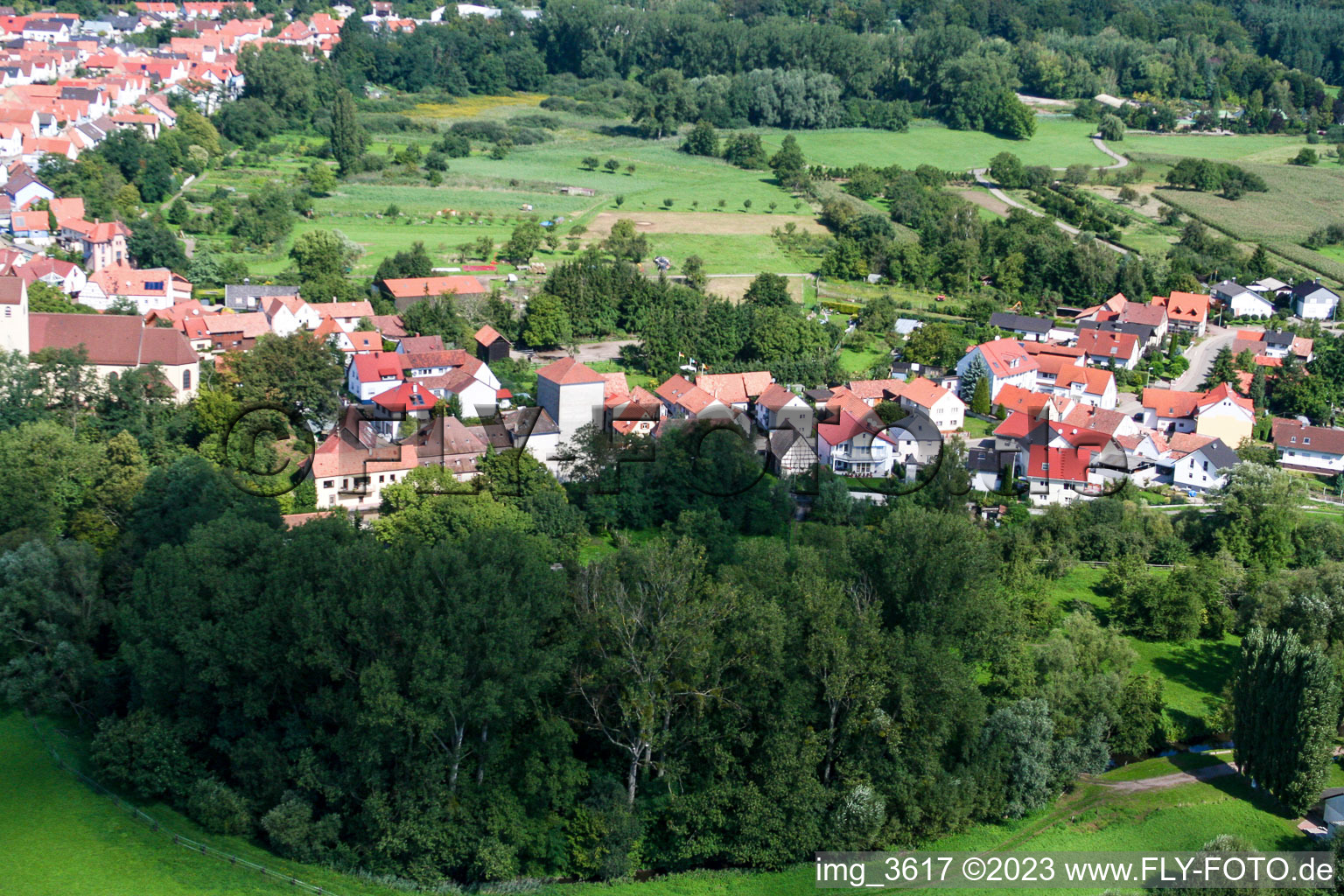 Vue oblique de Berg dans le département Rhénanie-Palatinat, Allemagne