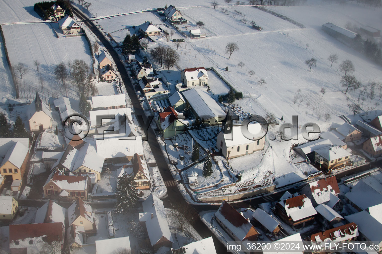 Wintzenbach dans le département Bas Rhin, France vue d'en haut