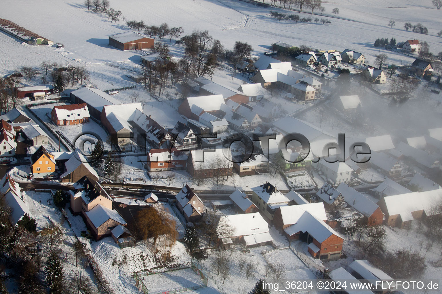 Enregistrement par drone de Wintzenbach dans le département Bas Rhin, France