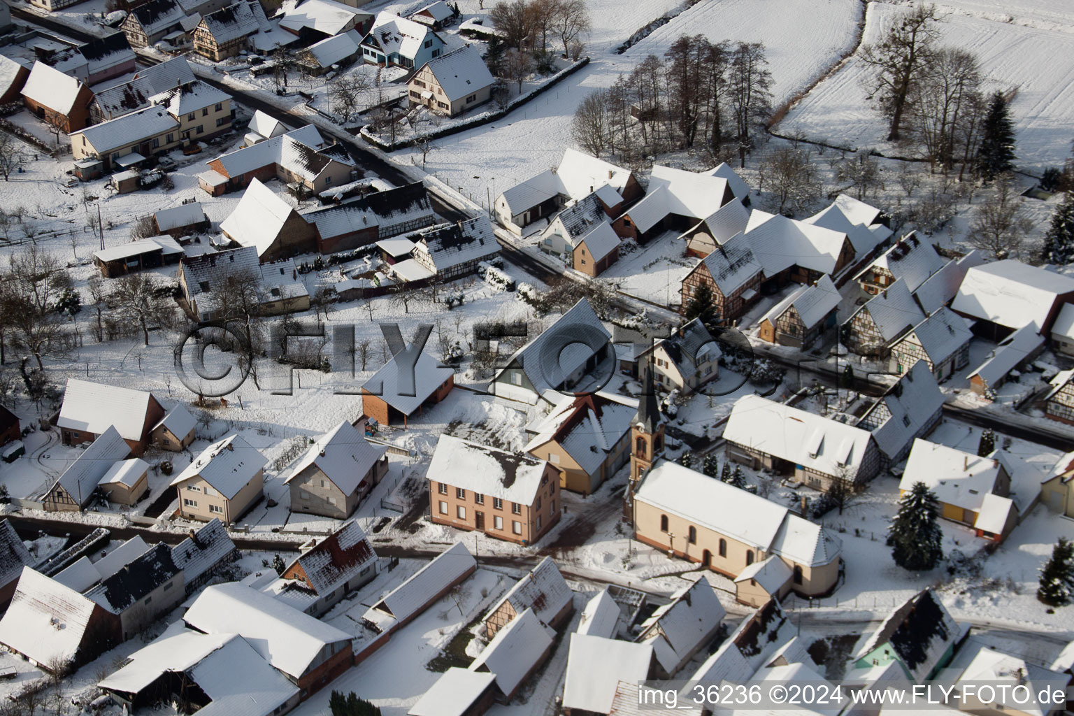 Photographie aérienne de Siegen dans le département Bas Rhin, France