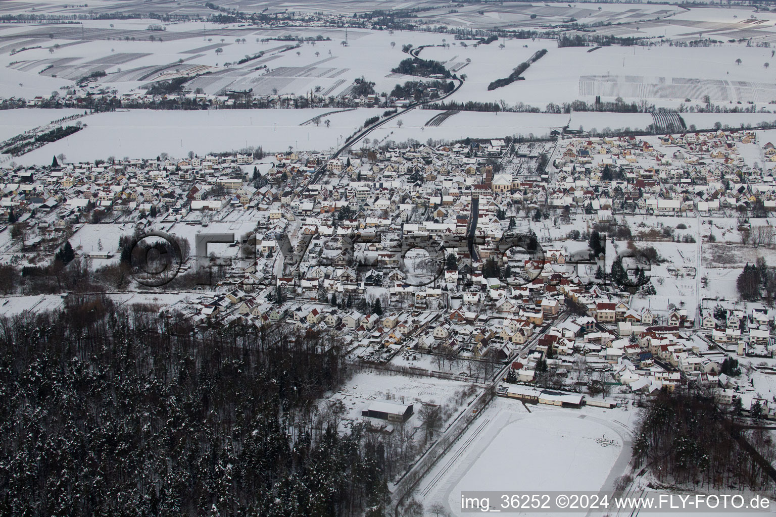 Quartier Schaidt in Wörth am Rhein dans le département Rhénanie-Palatinat, Allemagne vue d'en haut