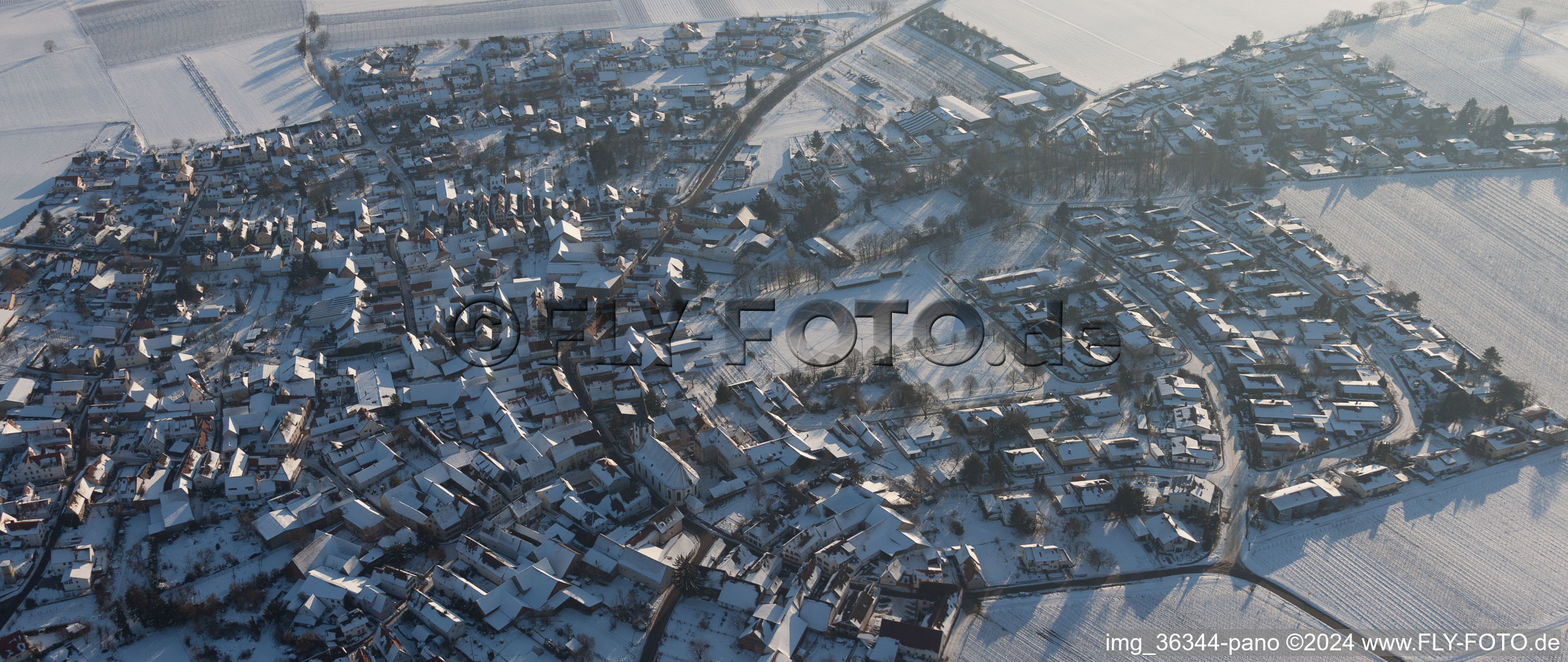 Photographie aérienne de Vue sur le village à le quartier Mörzheim in Landau in der Pfalz dans le département Rhénanie-Palatinat, Allemagne