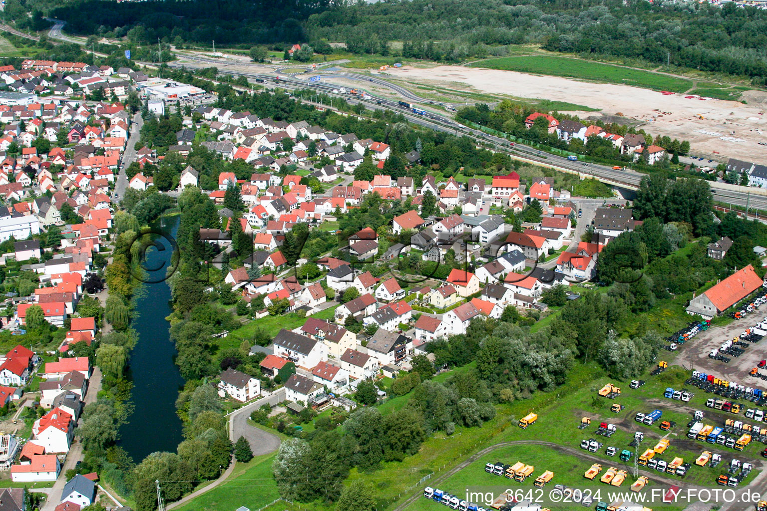 Image drone de Quartier Maximiliansau in Wörth am Rhein dans le département Rhénanie-Palatinat, Allemagne