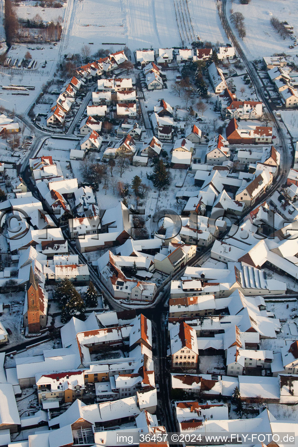 Quartier Kapellen in Kapellen-Drusweiler dans le département Rhénanie-Palatinat, Allemagne depuis l'avion