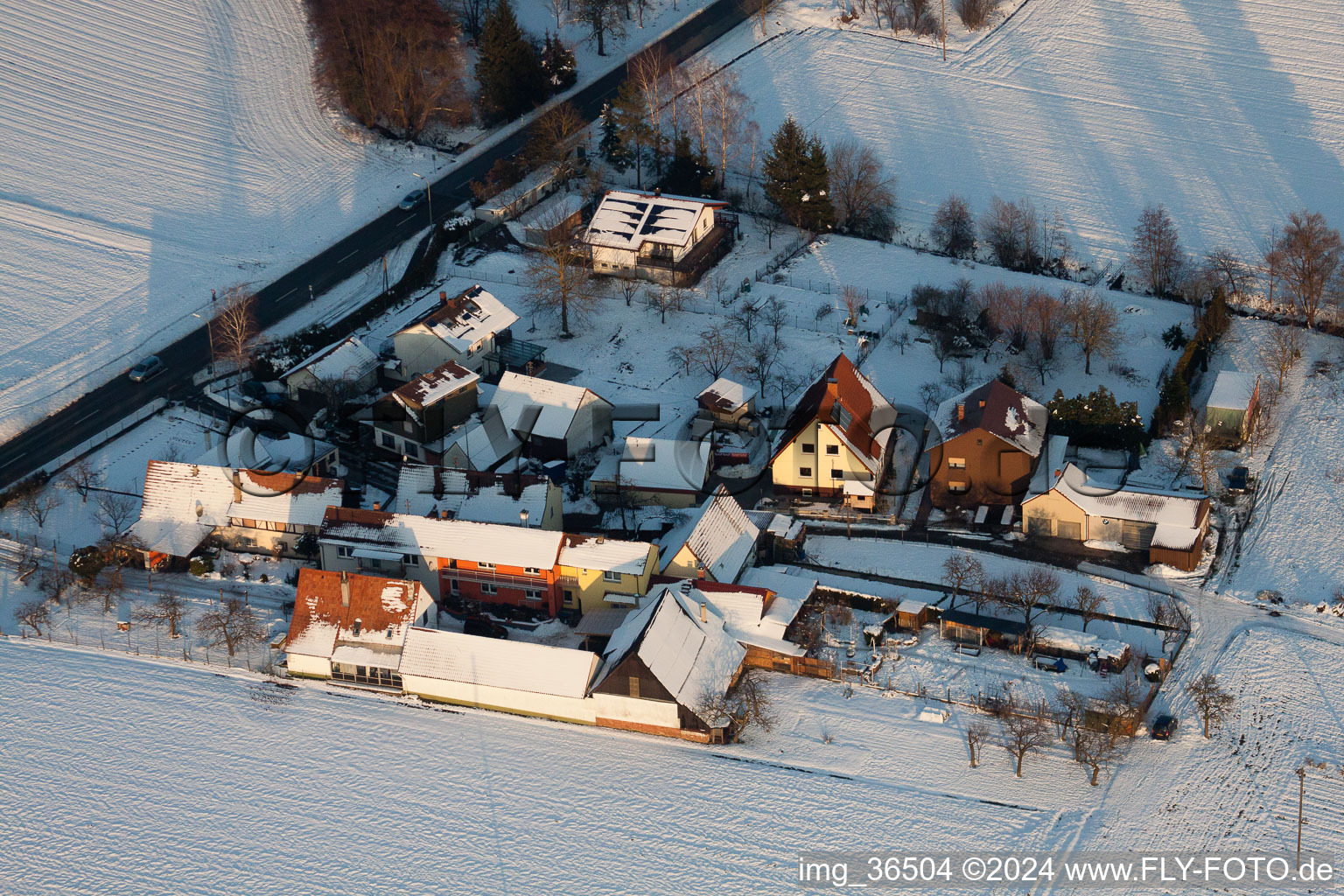 Vue aérienne de Hôtel Welchhof à Minfeld dans le département Rhénanie-Palatinat, Allemagne