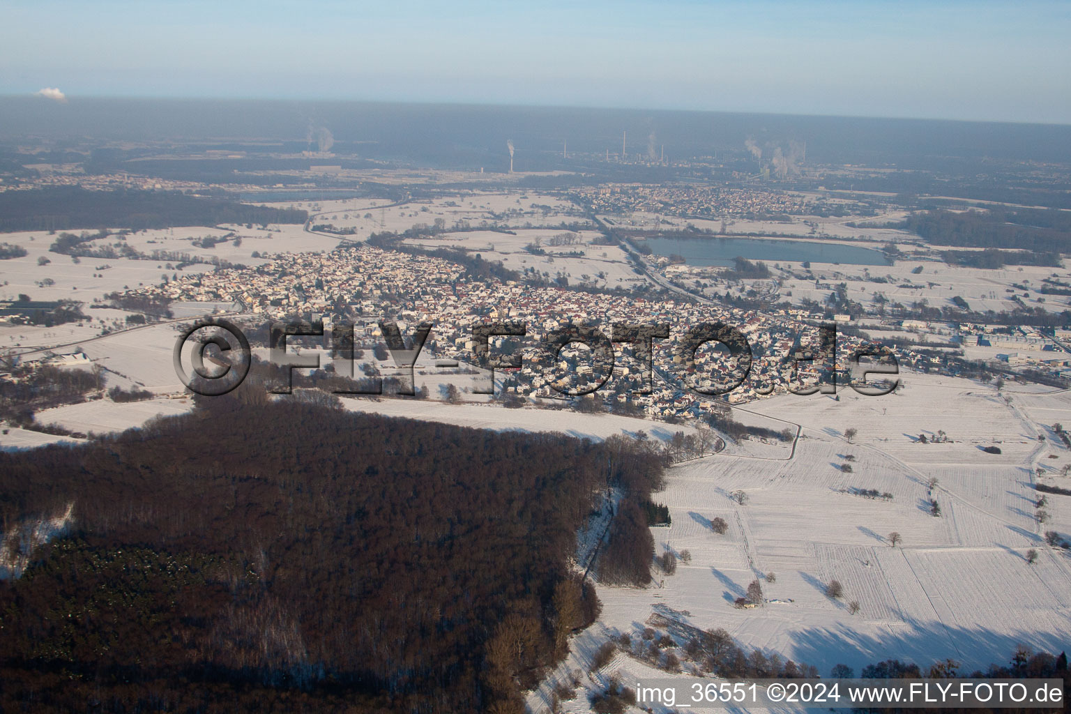 Photographie aérienne de Neuburg dans le département Rhénanie-Palatinat, Allemagne