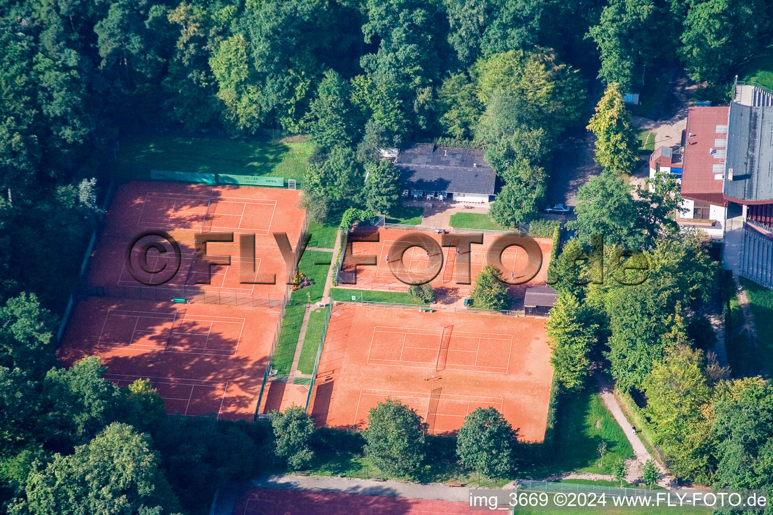 Vue aérienne de Club de tennis à Kandel dans le département Rhénanie-Palatinat, Allemagne