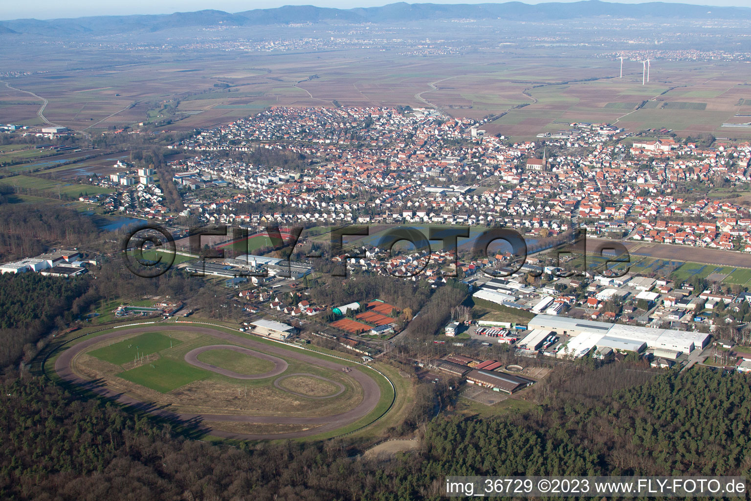 Vue d'oiseau de Quartier Herxheim in Herxheim bei Landau dans le département Rhénanie-Palatinat, Allemagne