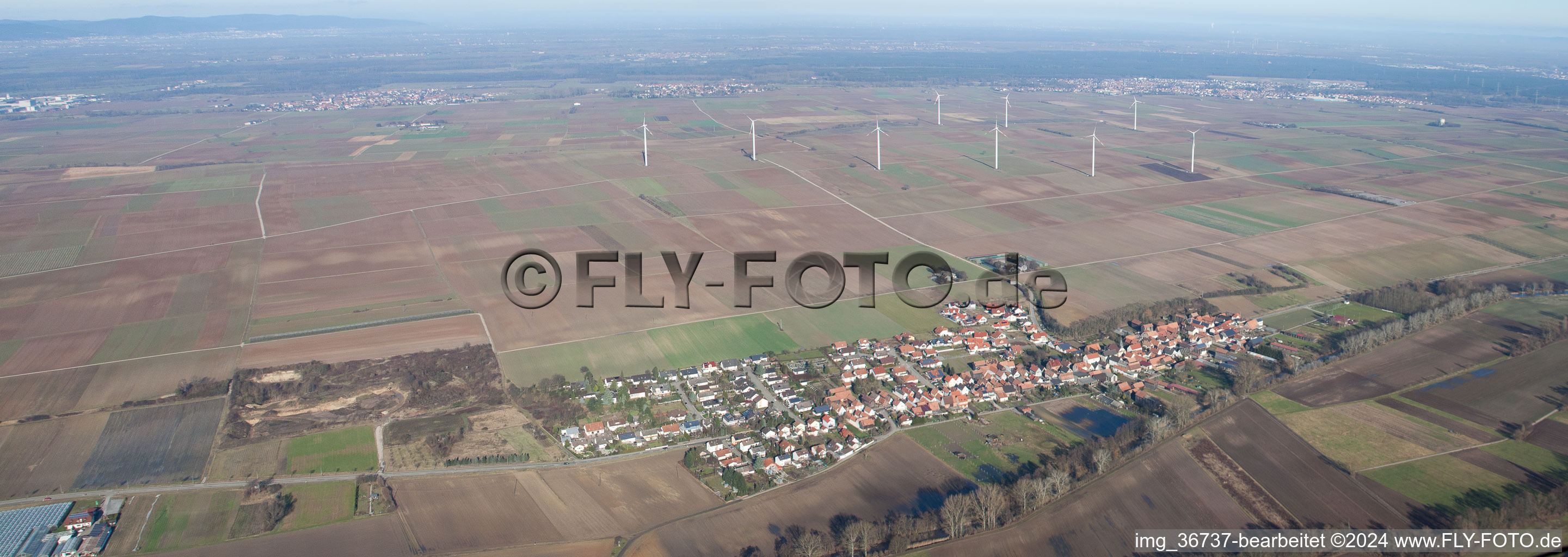 Herxheimweyher dans le département Rhénanie-Palatinat, Allemagne d'en haut