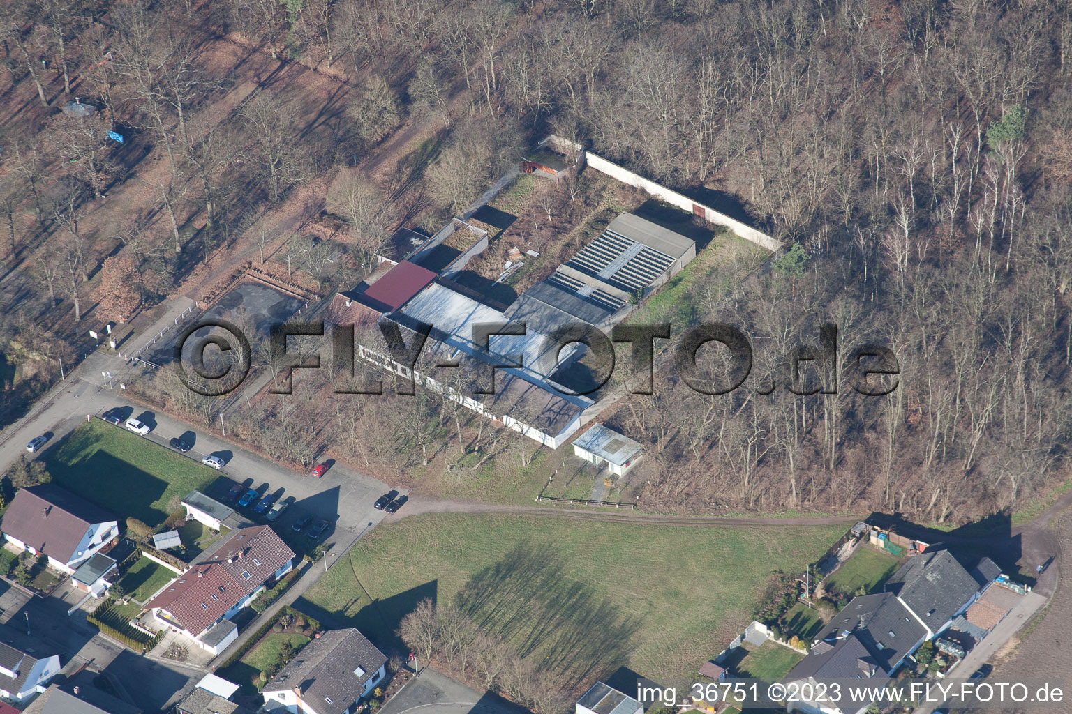 Enregistrement par drone de Bellheim dans le département Rhénanie-Palatinat, Allemagne