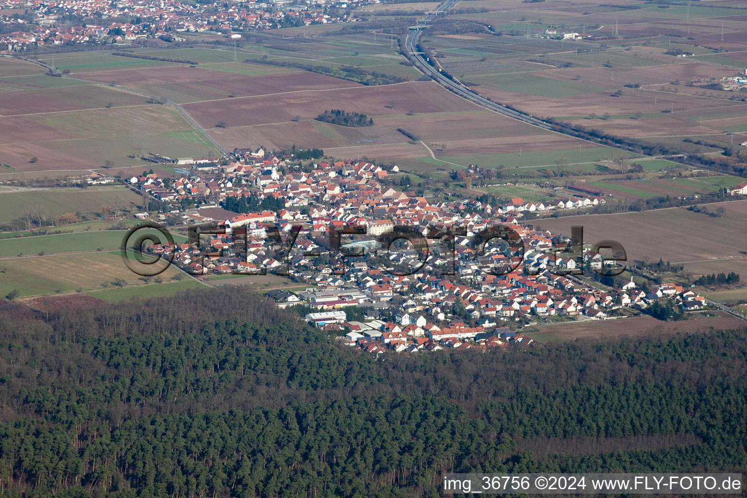 Image drone de Westheim dans le département Rhénanie-Palatinat, Allemagne