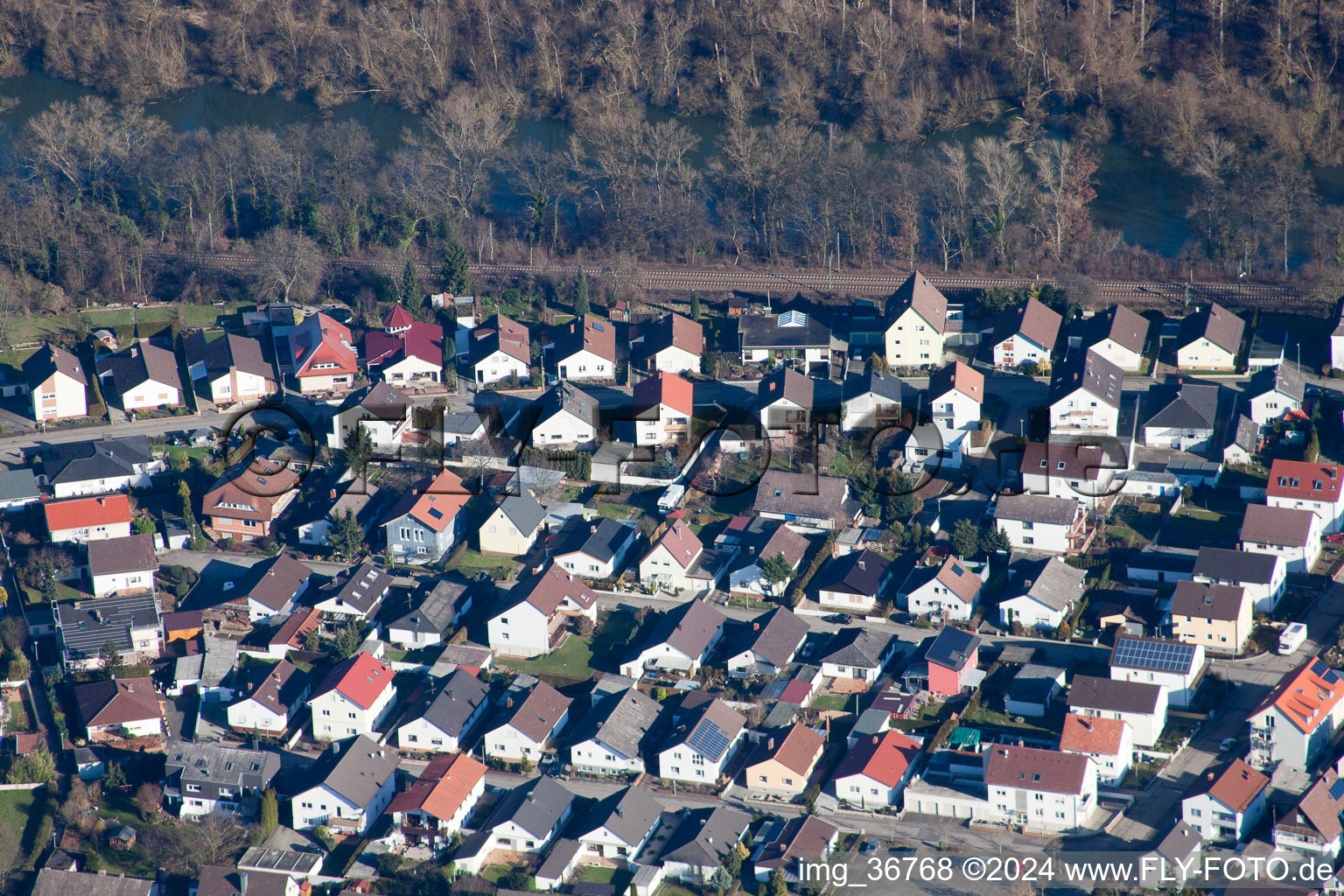 Lingenfeld dans le département Rhénanie-Palatinat, Allemagne d'en haut