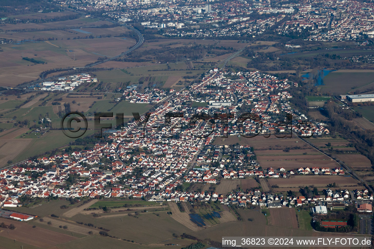 Image drone de Quartier Heiligenstein in Römerberg dans le département Rhénanie-Palatinat, Allemagne