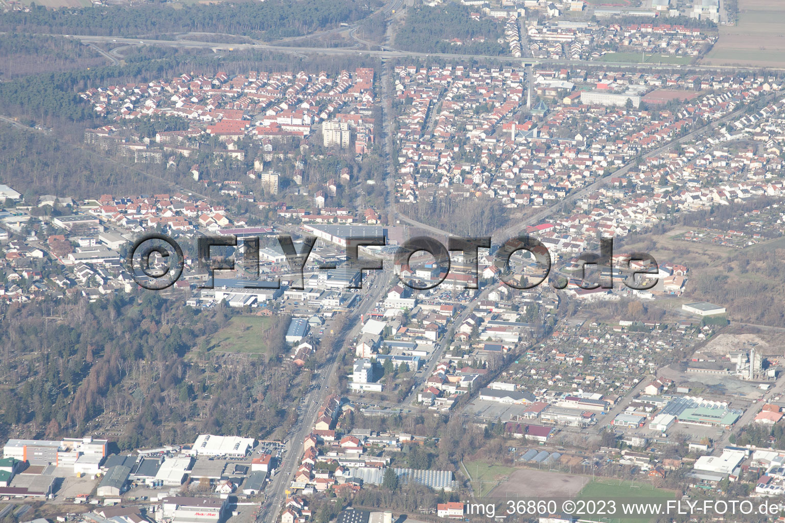 Speyer dans le département Rhénanie-Palatinat, Allemagne d'en haut