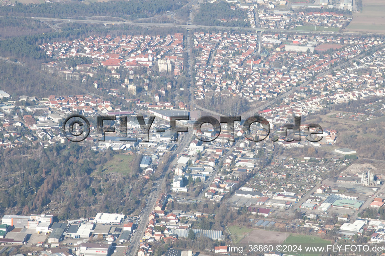 Vue oblique de Speyer dans le département Rhénanie-Palatinat, Allemagne