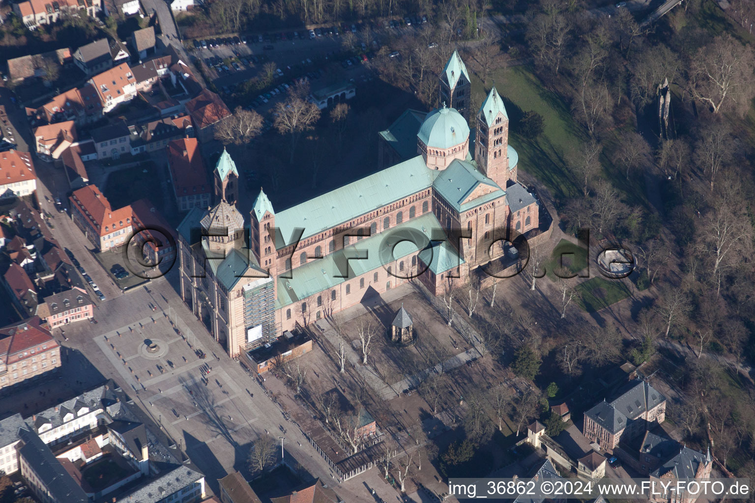 Speyer dans le département Rhénanie-Palatinat, Allemagne vue d'en haut