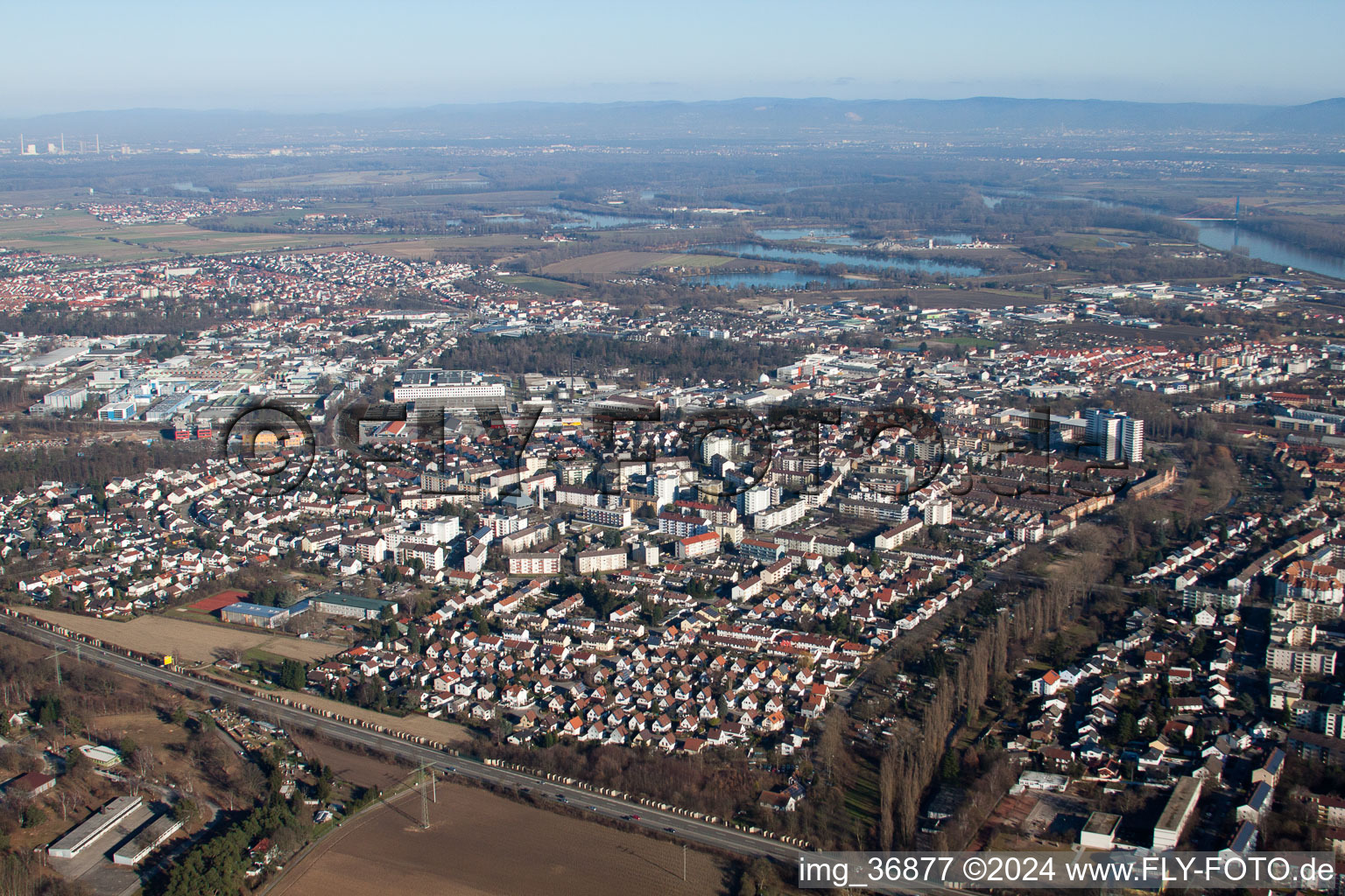 Enregistrement par drone de Speyer dans le département Rhénanie-Palatinat, Allemagne