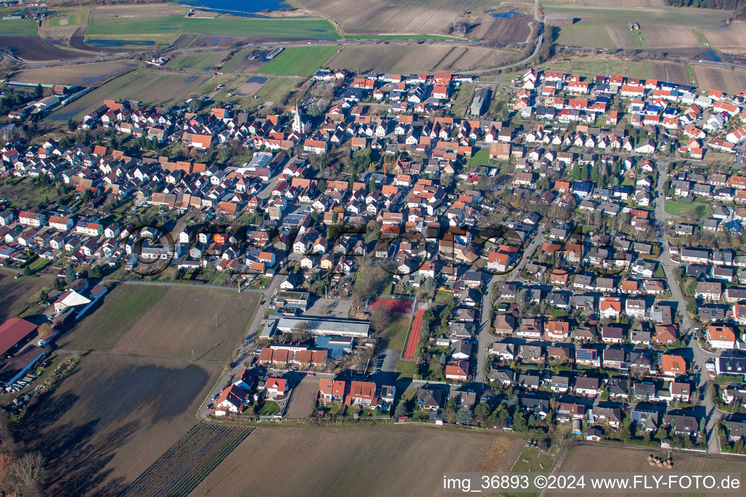 Hanhofen dans le département Rhénanie-Palatinat, Allemagne d'en haut