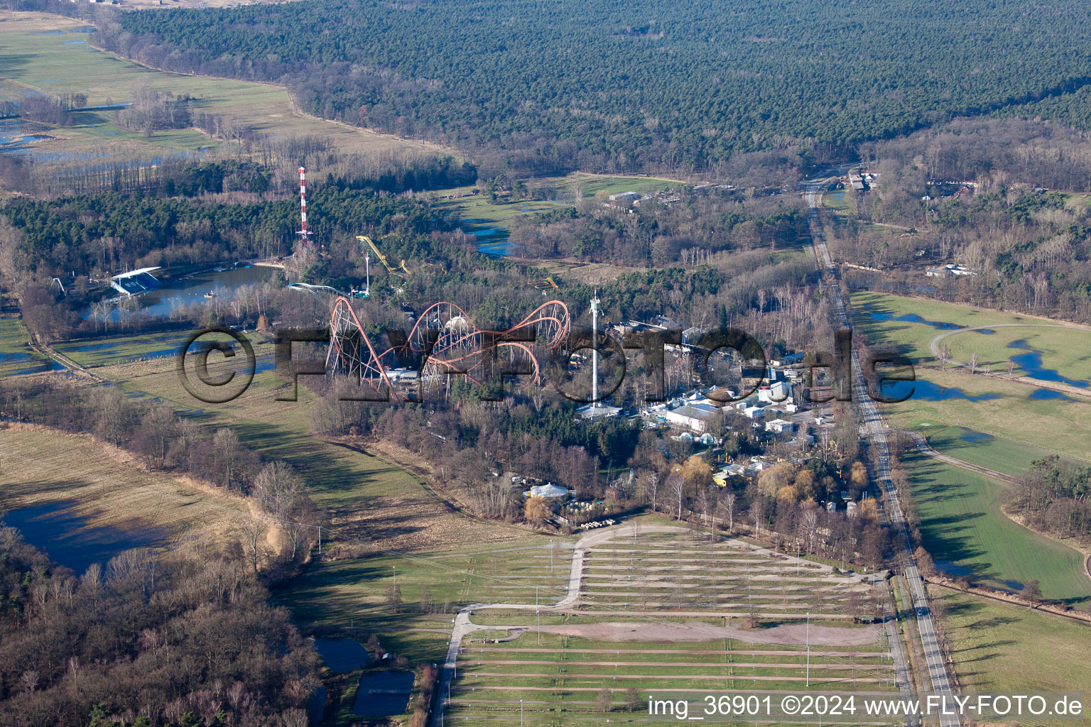 Parc de vacances à Haßloch dans le département Rhénanie-Palatinat, Allemagne vue d'en haut