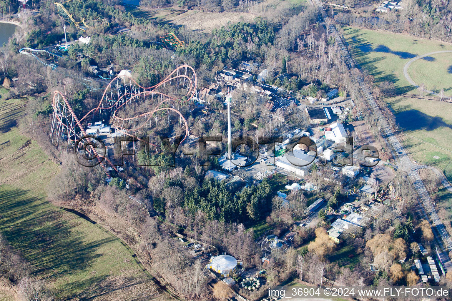 Parc de vacances à Haßloch dans le département Rhénanie-Palatinat, Allemagne vue du ciel