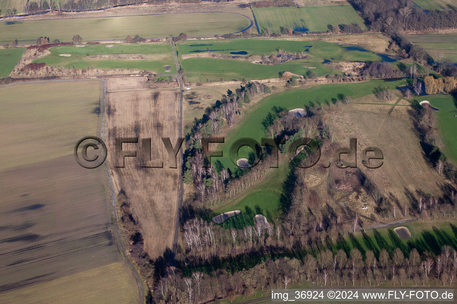 Photographie aérienne de Club de golf Pfalz Neustadt ad Weinstraße eV à Geinsheim dans le département Rhénanie-Palatinat, Allemagne