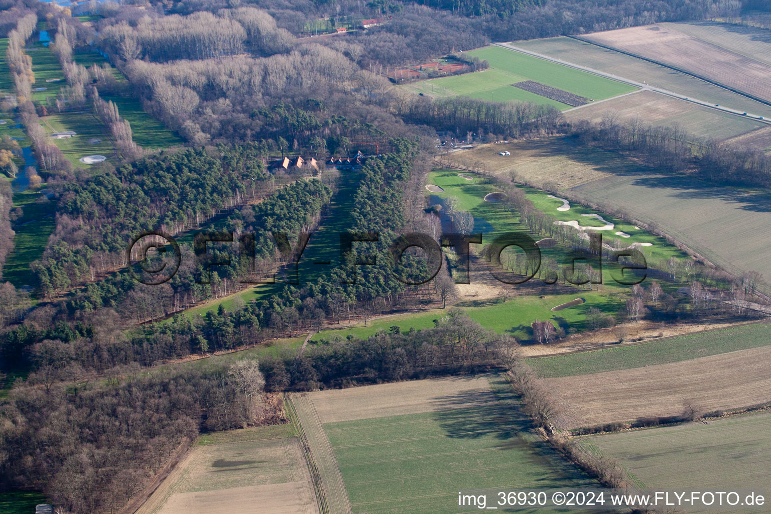 Vue d'oiseau de Club de golf Pfalz Neustadt ad Weinstraße eV à le quartier Geinsheim in Neustadt an der Weinstraße dans le département Rhénanie-Palatinat, Allemagne