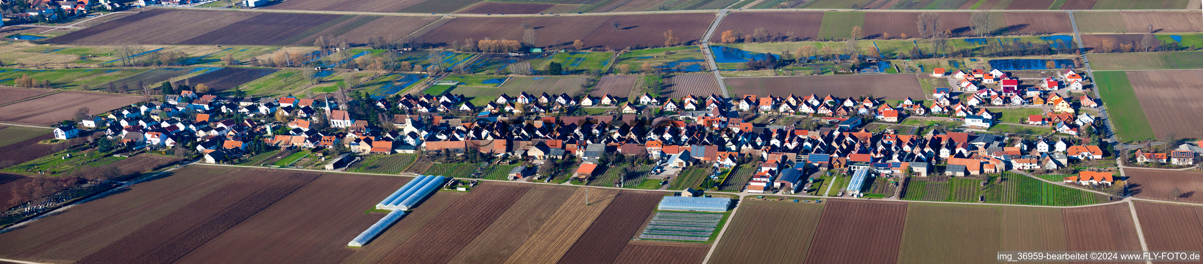 Vue aérienne de Panorama de la région et des environs à Böbingen dans le département Rhénanie-Palatinat, Allemagne