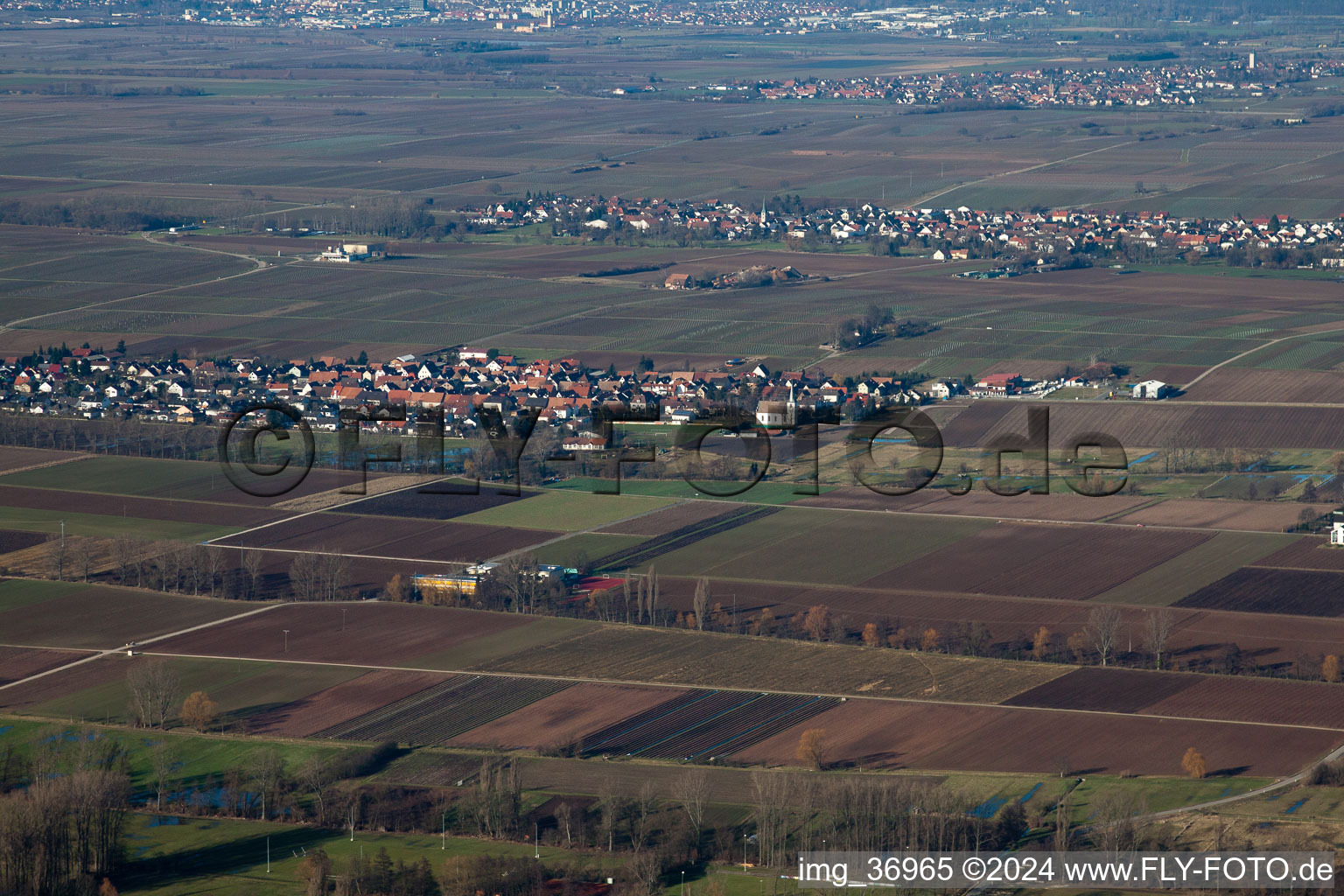 Vue oblique de Altdorf dans le département Rhénanie-Palatinat, Allemagne