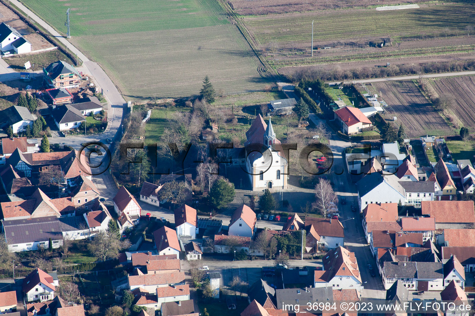 Zeiskam dans le département Rhénanie-Palatinat, Allemagne d'un drone