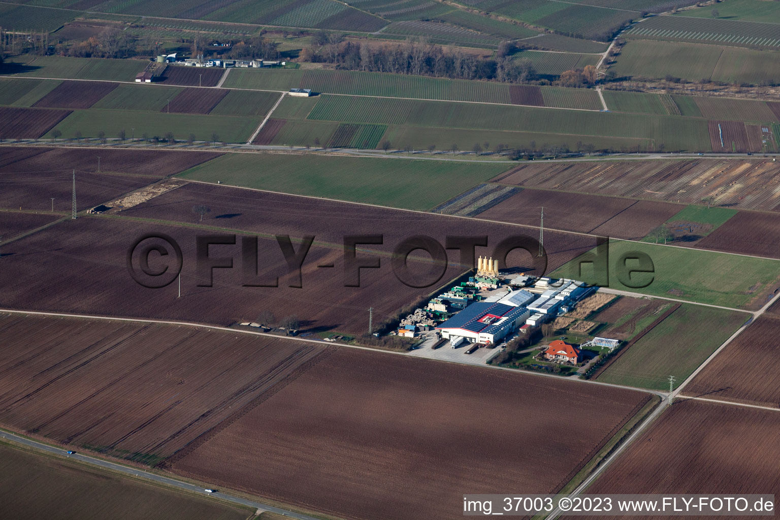 Photographie aérienne de Hortulanushof à Zeiskam dans le département Rhénanie-Palatinat, Allemagne