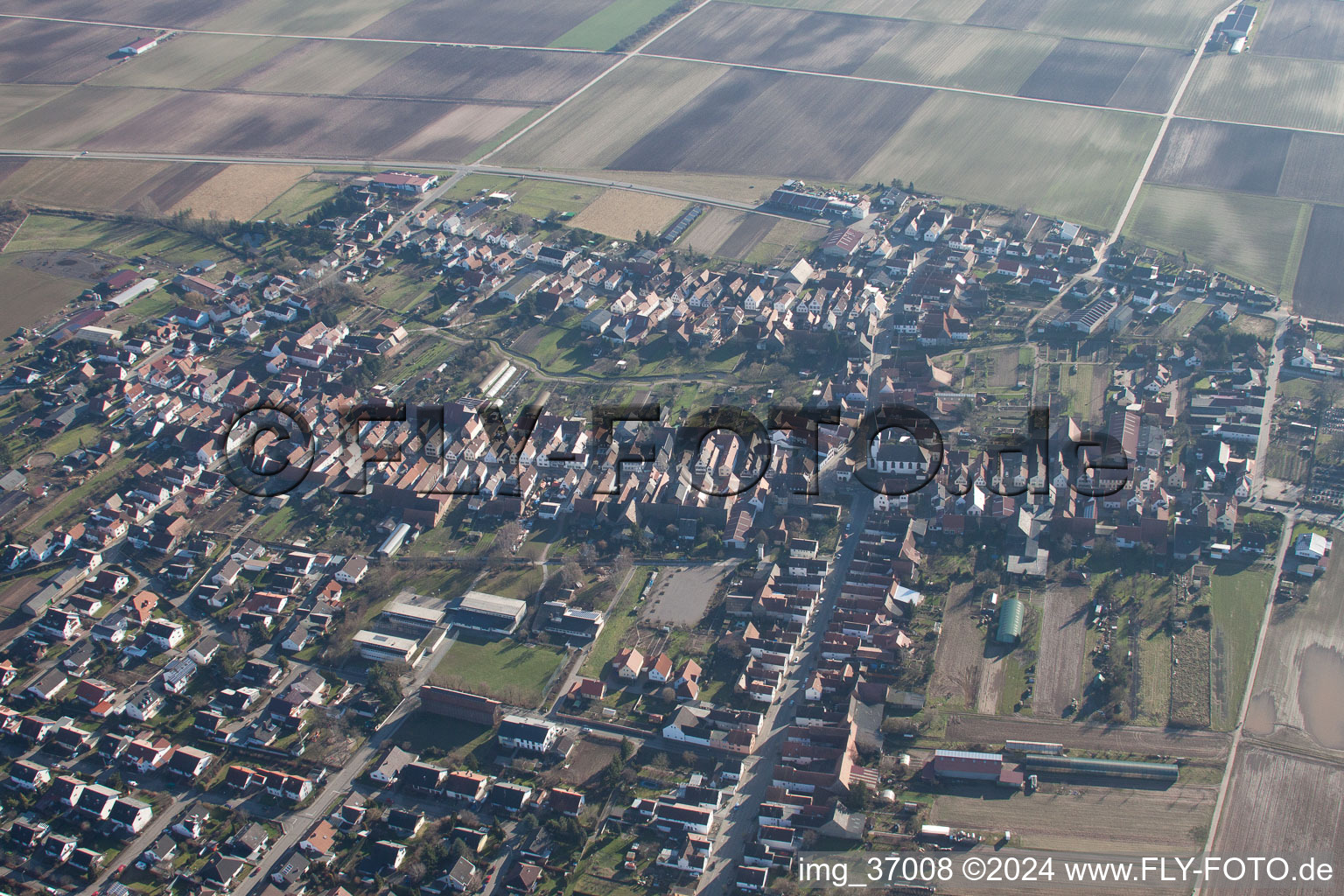 Ottersheim à Ottersheim bei Landau dans le département Rhénanie-Palatinat, Allemagne vue d'en haut