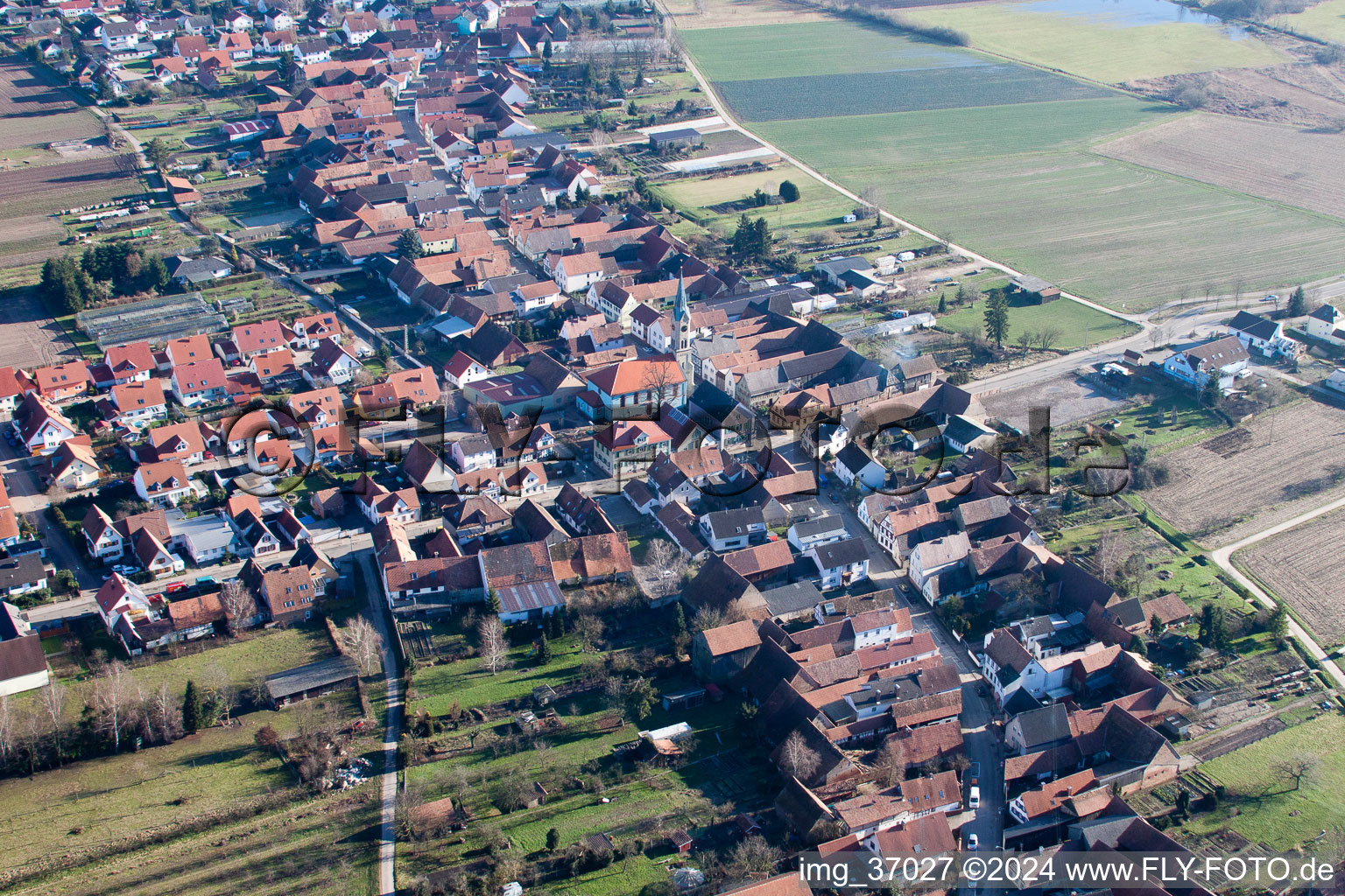 Erlenbach bei Kandel dans le département Rhénanie-Palatinat, Allemagne d'en haut