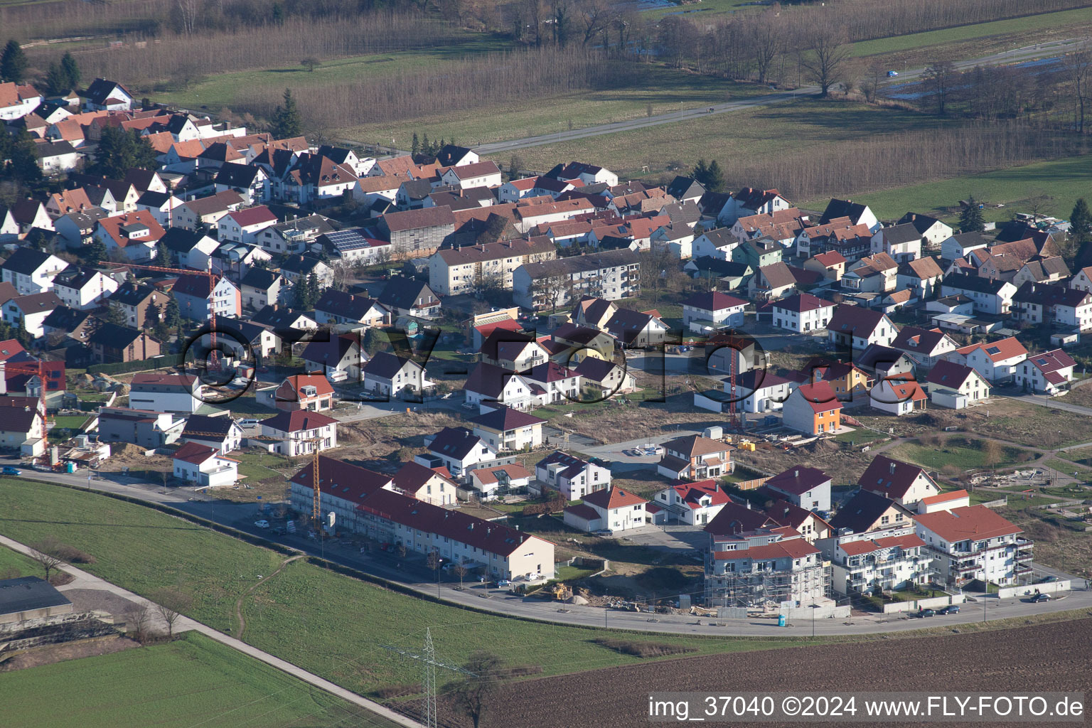 Image drone de Nouvelle zone de développement Höhenweg à Kandel dans le département Rhénanie-Palatinat, Allemagne