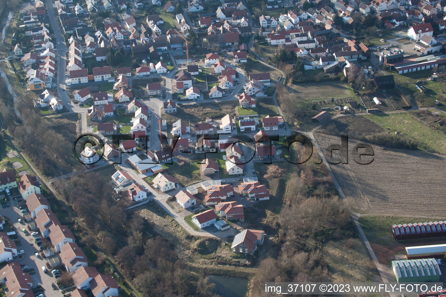 Image drone de Quartier Herxheim in Herxheim bei Landau dans le département Rhénanie-Palatinat, Allemagne