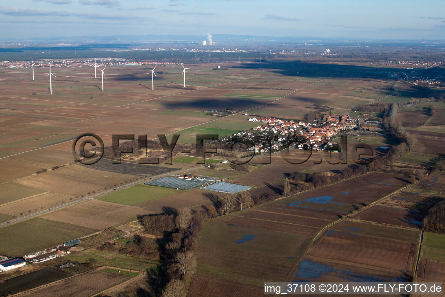 Herxheimweyher dans le département Rhénanie-Palatinat, Allemagne vue d'en haut