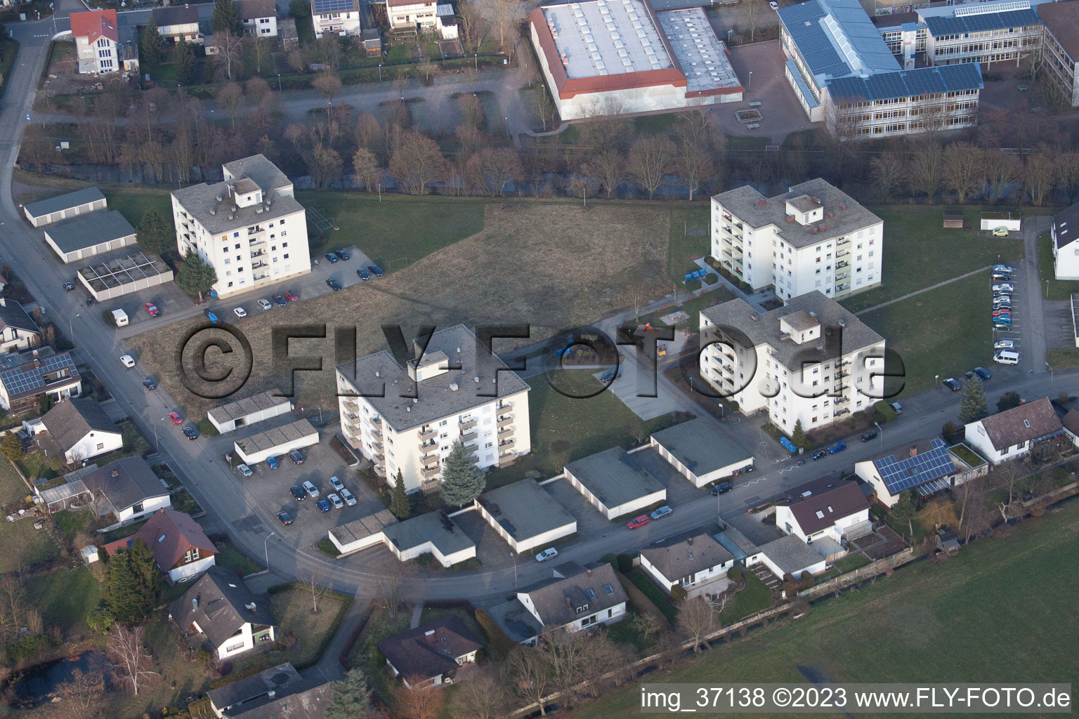 Vue d'oiseau de Logiciel à le quartier Herxheim in Herxheim bei Landau dans le département Rhénanie-Palatinat, Allemagne