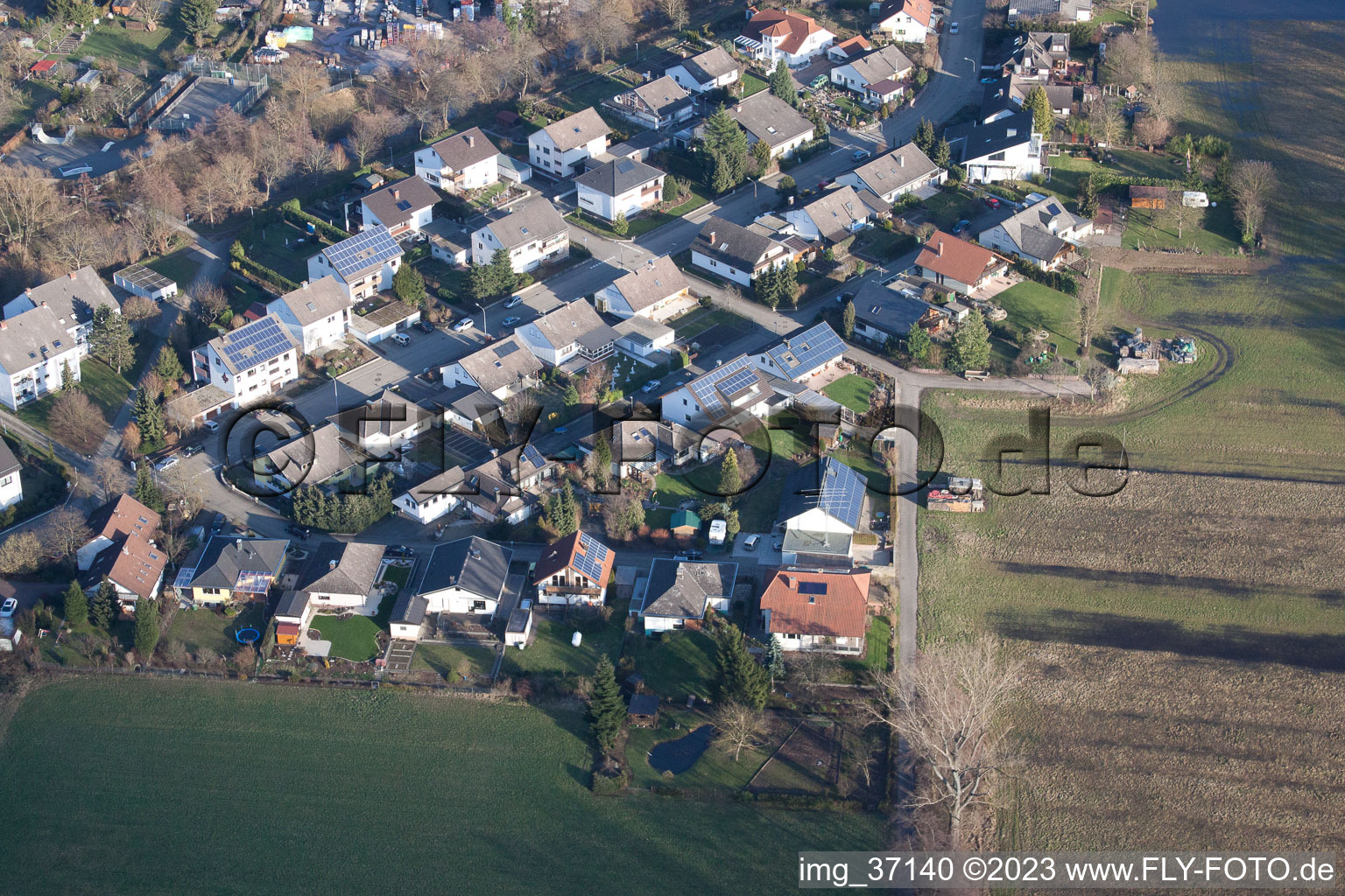 Enregistrement par drone de Logiciel à le quartier Herxheim in Herxheim bei Landau dans le département Rhénanie-Palatinat, Allemagne