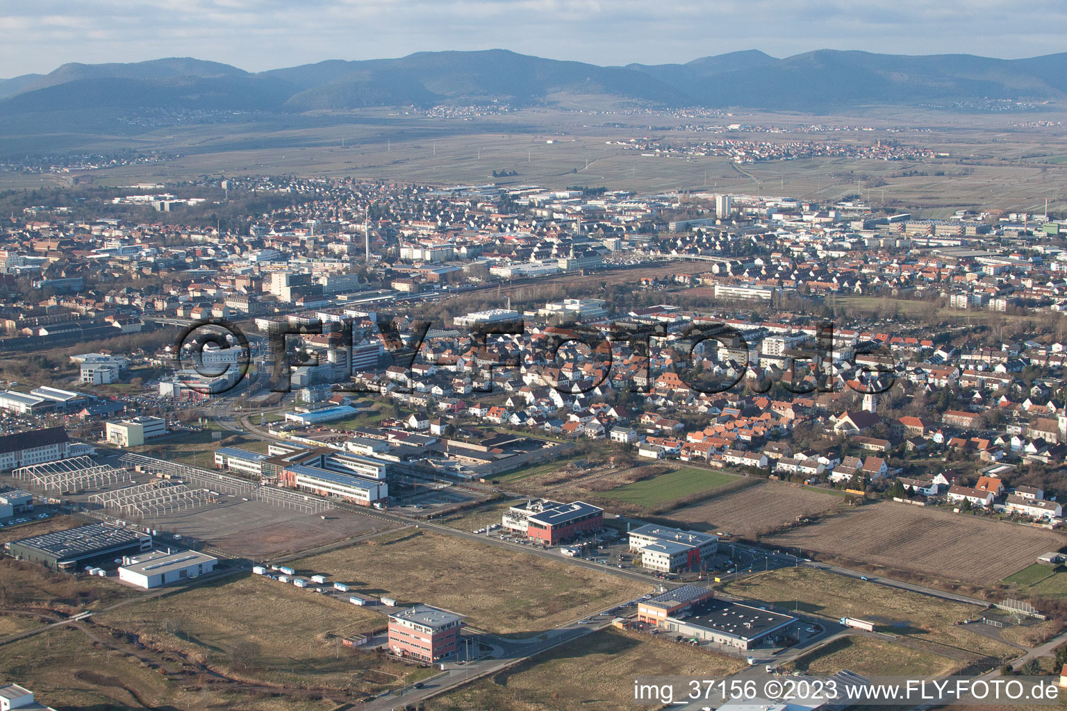 Enregistrement par drone de Quartier Queichheim in Landau in der Pfalz dans le département Rhénanie-Palatinat, Allemagne