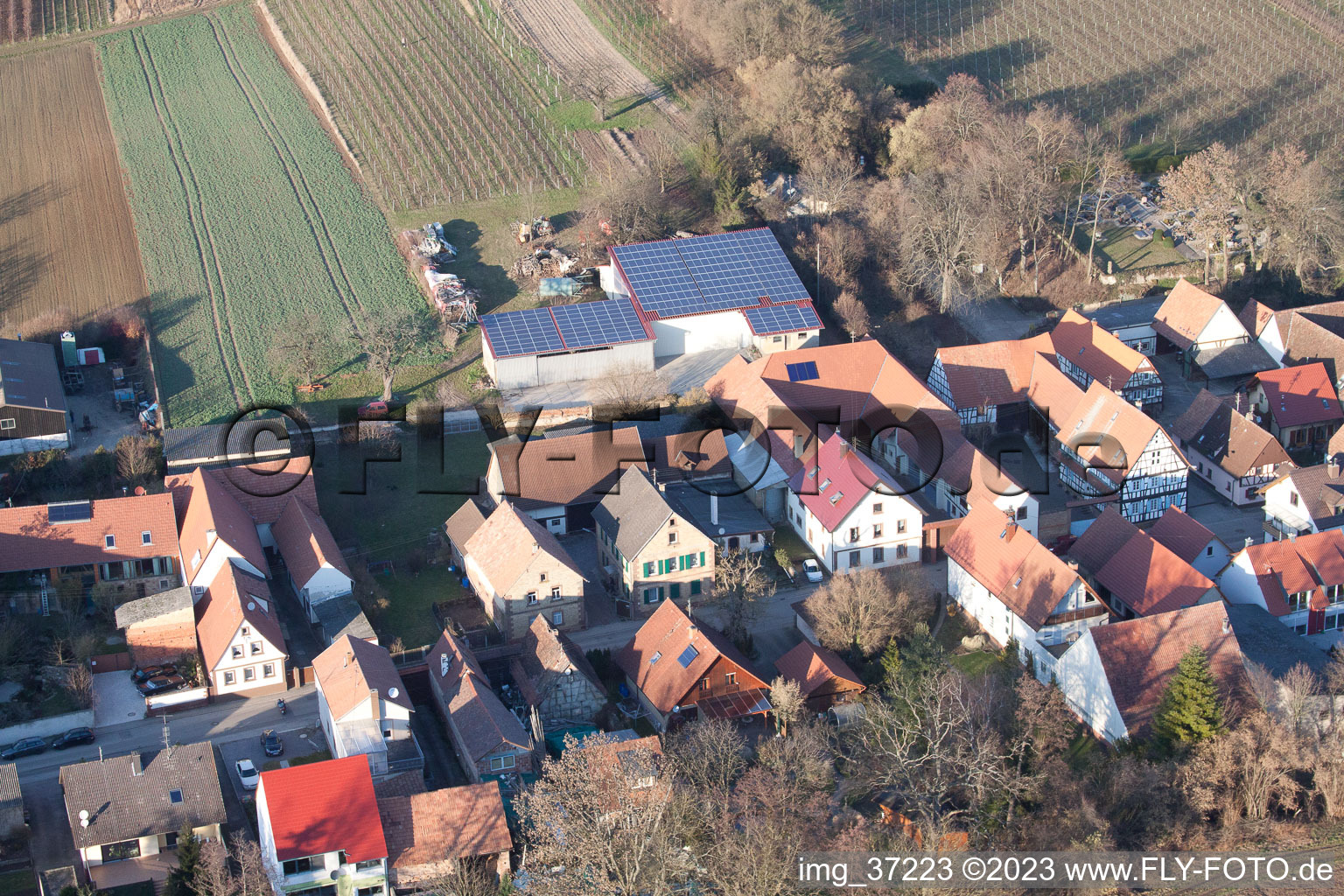 Enregistrement par drone de Vollmersweiler dans le département Rhénanie-Palatinat, Allemagne