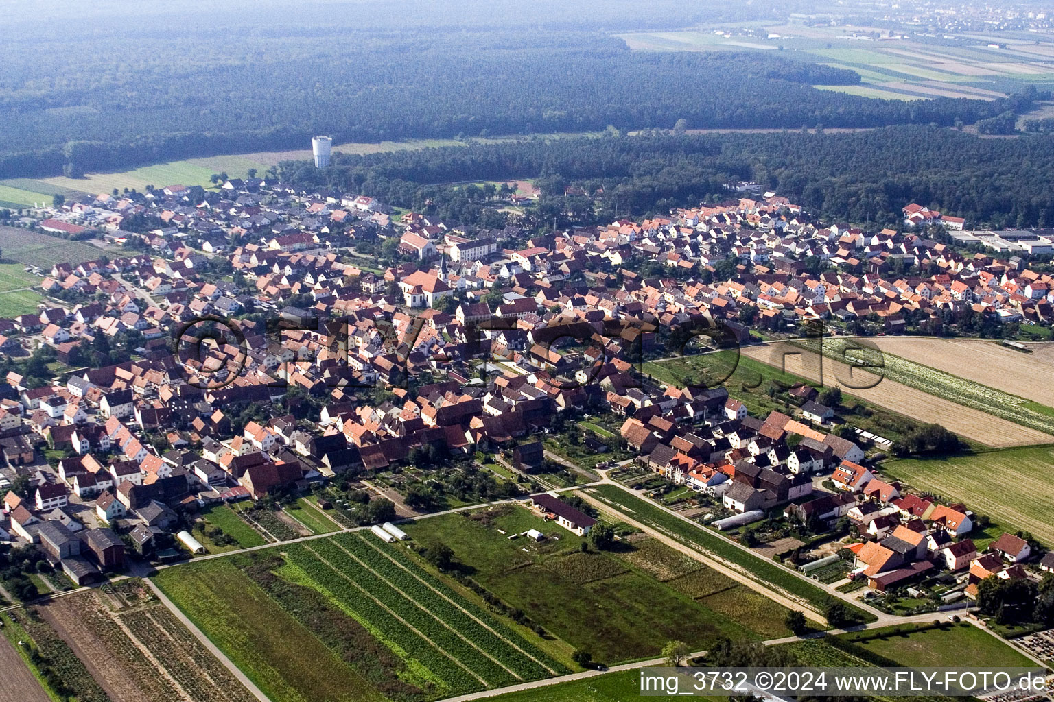 Vue aérienne de Hatzenbühl dans le département Rhénanie-Palatinat, Allemagne