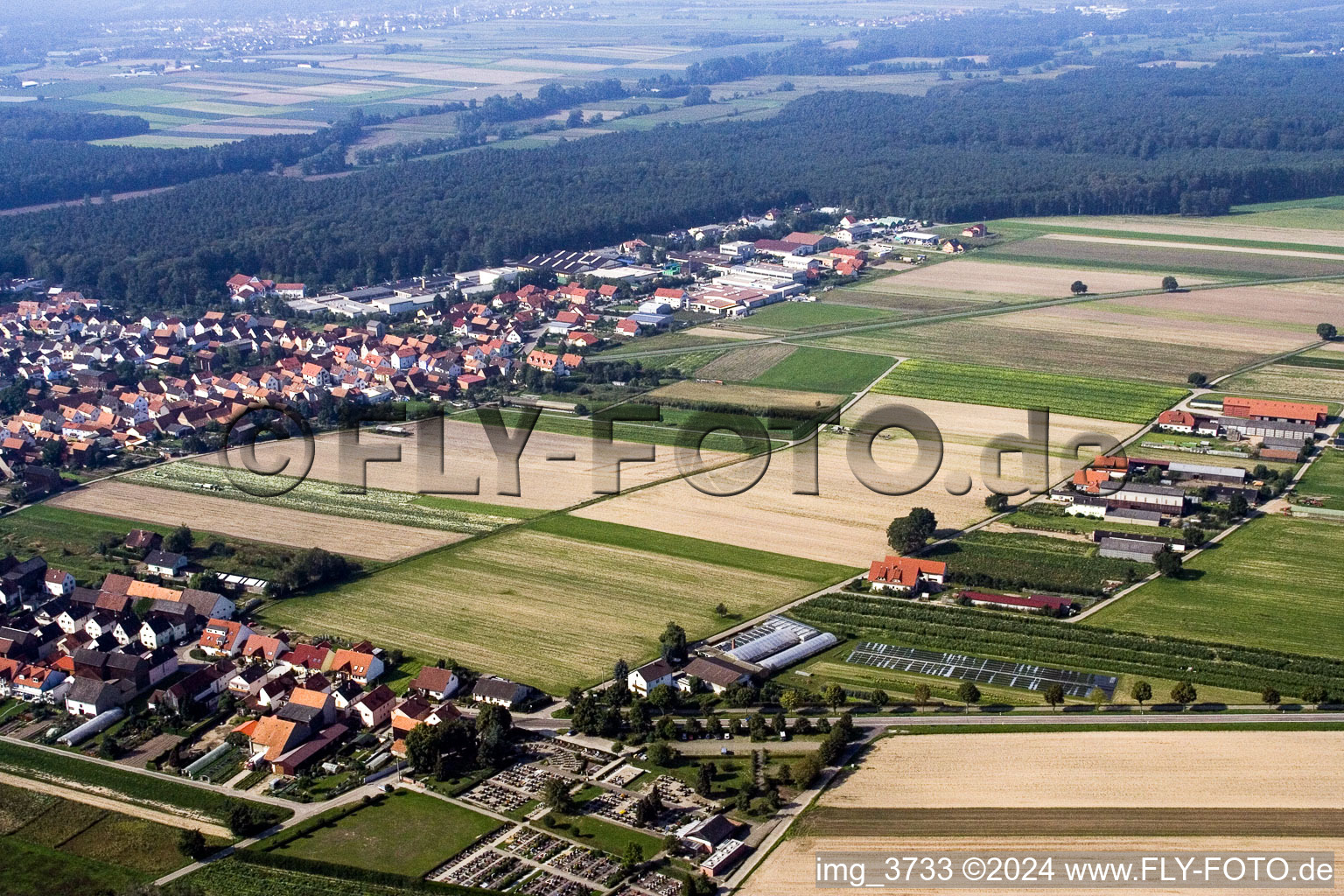 Photographie aérienne de Hatzenbühl dans le département Rhénanie-Palatinat, Allemagne