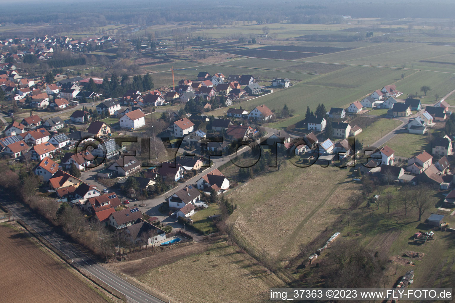 Kapsweyer dans le département Rhénanie-Palatinat, Allemagne vue du ciel